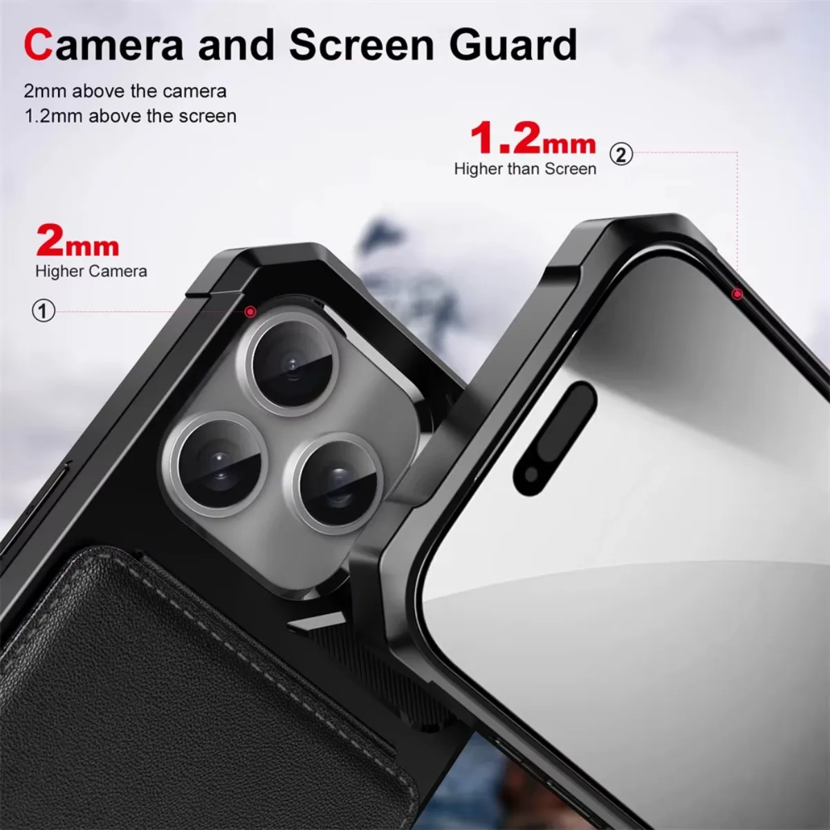 Premium PU Leather Flip Phone Case with Wallet Card Holder and Bracket - Soft TPU Back Cover