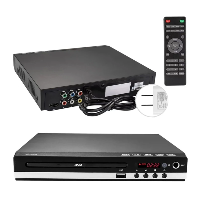 Best Seller All Region DVDs Player for TV with USB Input 1080P Resolution Easy Navigation and Remotes Control Easy Navigation