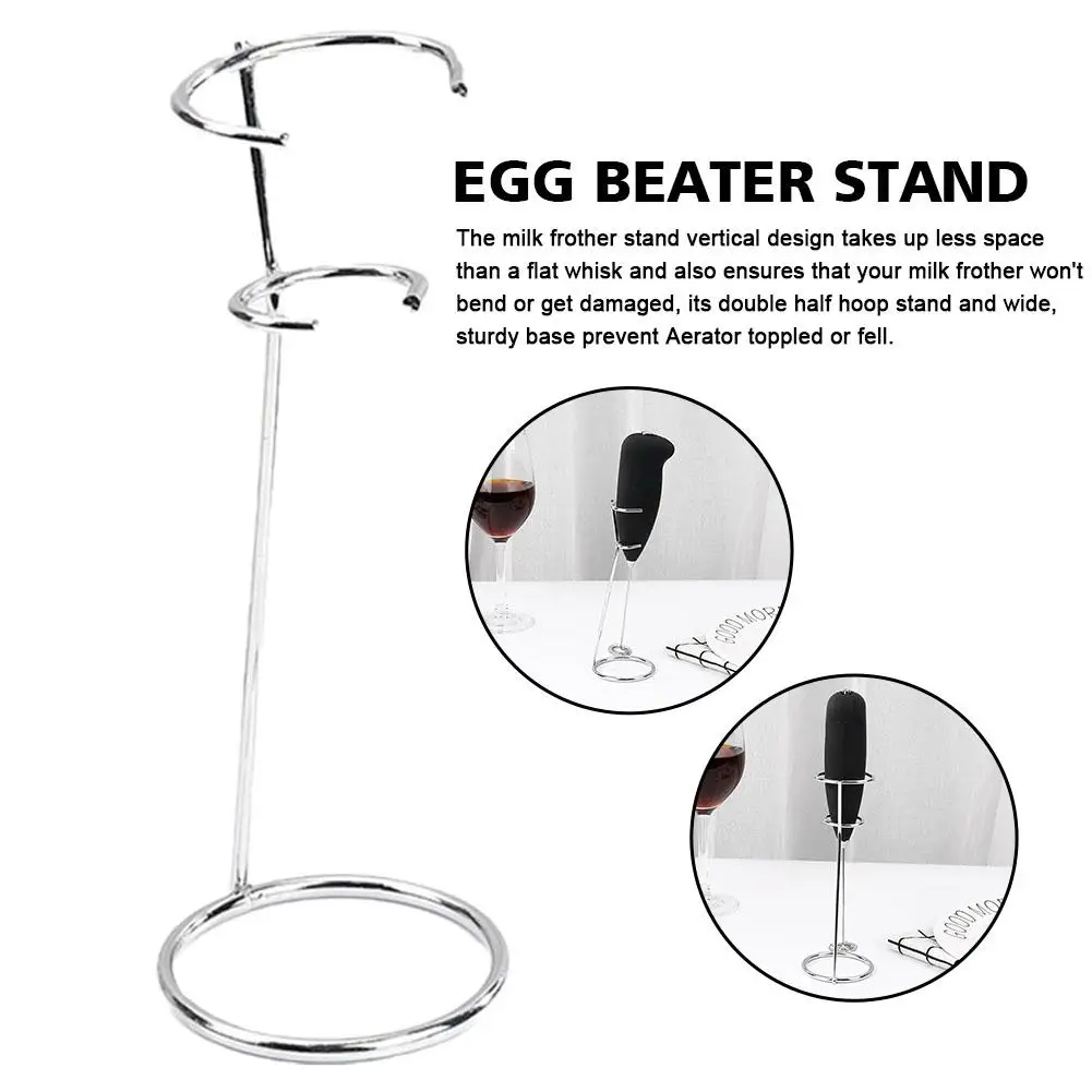 Egg Beater Stand Steel Coffee Rack Mixer Beater Milk Egg Whisk Holder Handheld Blender Support Stand 3