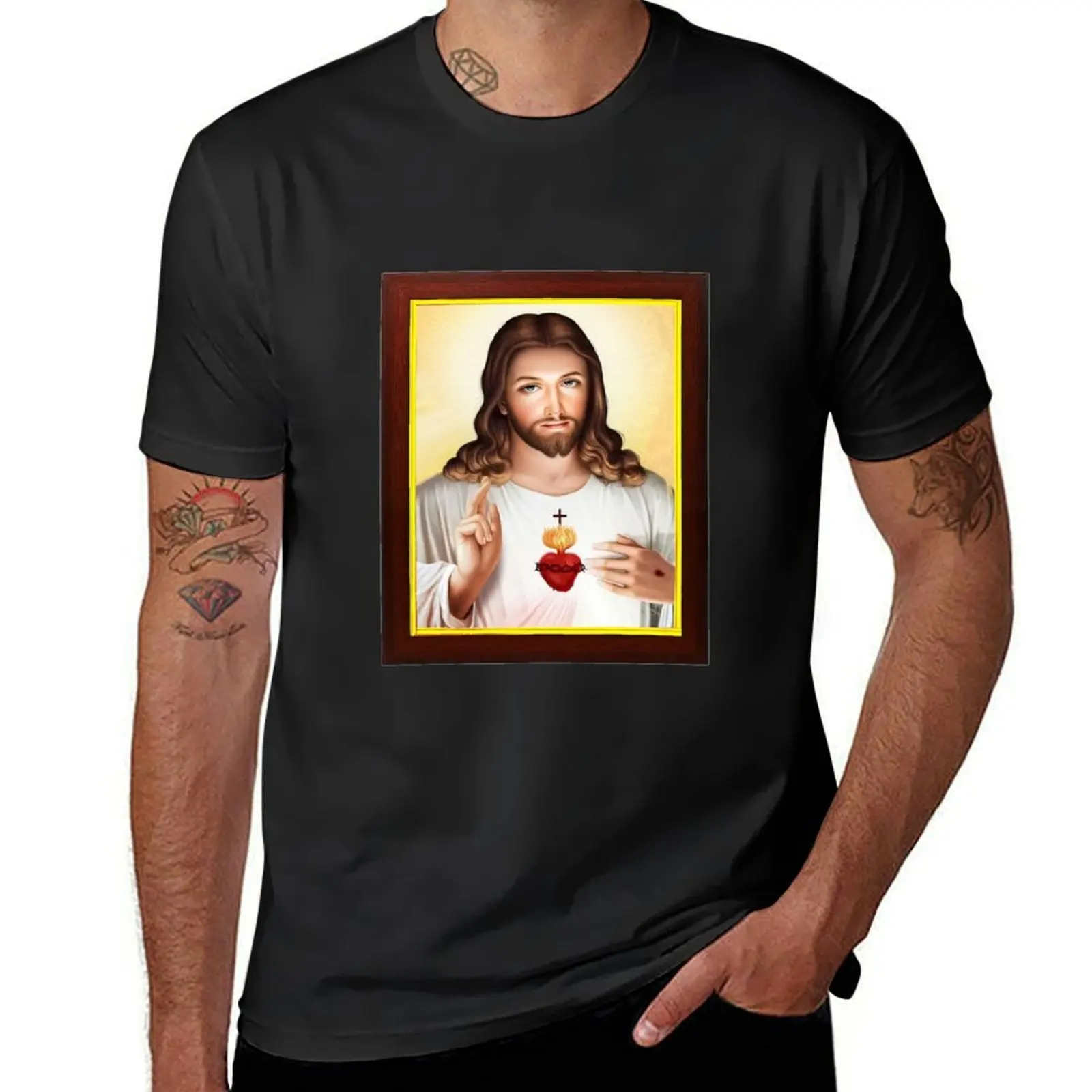 

Jesus Christ T-shirt quick drying customs design your own cute clothes mens cotton t shirts