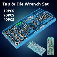 Hand Tools Die Set Screw Taps Thread Plugs Alloy Steel And 1/16-1/2 Inch  Tap Metric Use Silver Titanium Plated