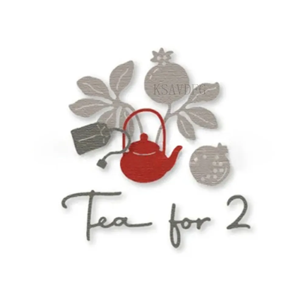 Pomegranate Teapot Label Metal Cutting Dies for Card Making Paper Embossing Mold Die Cuts Sets Album 2024 New Scrapbook Stencils