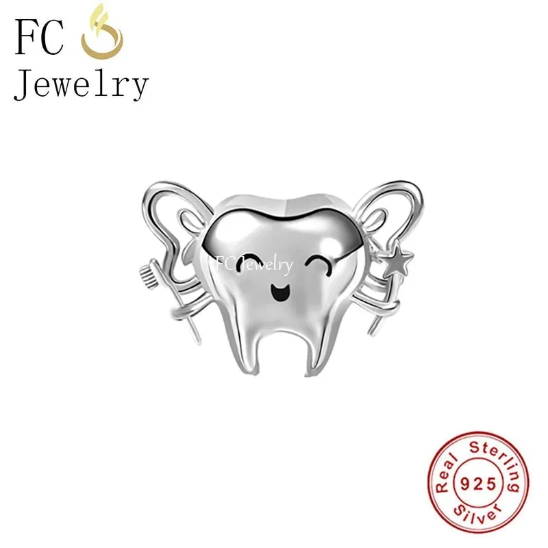 FC Jewelry Fit Original Pan Charm Bracelet 925 Silver Teeth Fairy Bead For Making Medical Tooth Dentist Berloque 2024 New 2
