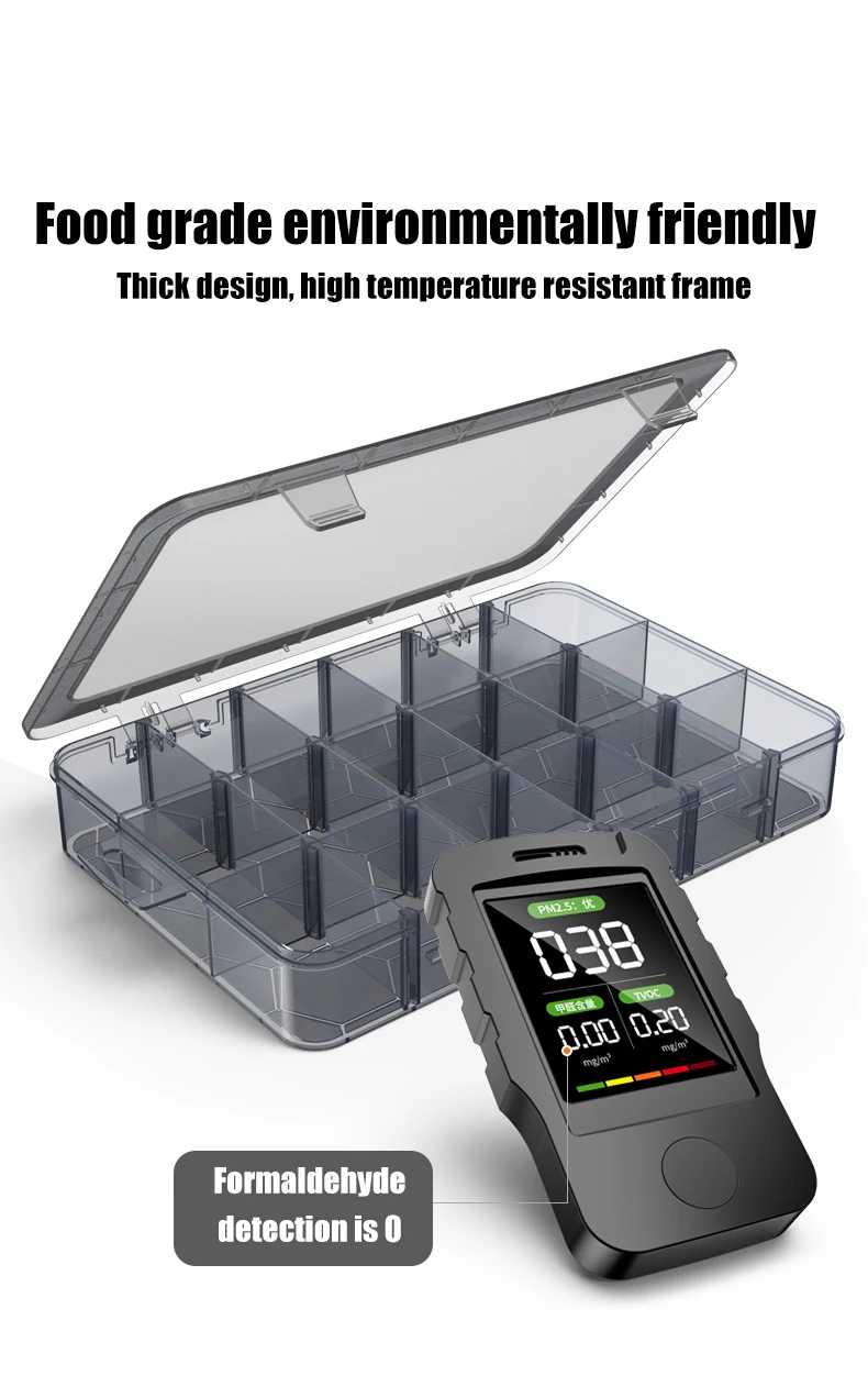 Multi-compartment box Transparent screw storage box Electronic component compartment box Small accessory tool compartment box tool chest trolley