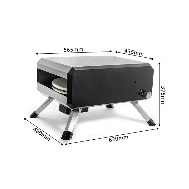 Outdoor Mini Pizza Oven Gas Powered Egg Tart Baker Oven Stainless Steel 14 Inch Pizza Baking Machine 6