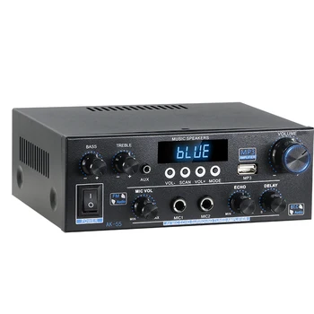 LDZS Amplifier AK55 900W Max 2.0 Channel Rated 70W+70W Bluetooth Audio Hifi AMP Karaoke Music Player Support 110V 220V 12V