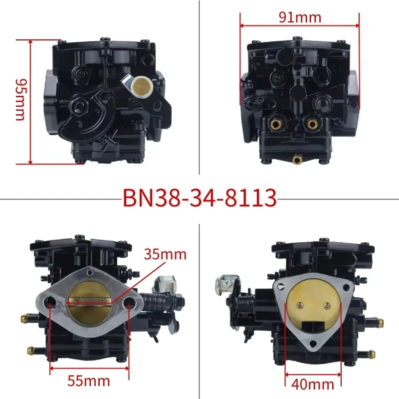BN38-34-8113 Motorcycle ATV Carburetor For Mikuni Super BN Series 38Mm Carburetor 95 Polaris SLX 780 Yacht Carburetor-A77M