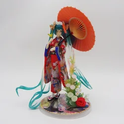 Elegant 23cm Kimono - Clad Figurine with Umbrella - Exquisite Desktop Decoration and Collectible Gift - 23cm (Mike)
