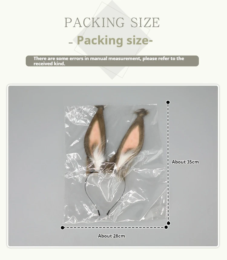 Hase Ohr Stirnband Cosplay Prop Plüsch Tier Kopfschmuck Einstellbare Kaninchen-Ohr Glatte Anime Expo Haar Zubehör Party Haarband – Detail 6