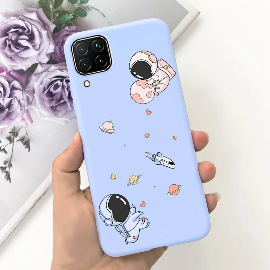 Cute Astronaut Shockproof Silicone Phone Case - Soft Candy TPU Cover and Bumper
