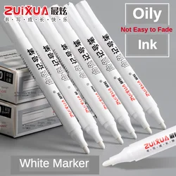 Stylo marqueur blanc étanche à l'huile, 1 pièce, stylo Graffiti, stylo Gel Permanent, peinture de pneus pour ordinateur portable, bande de roulement environnementale 