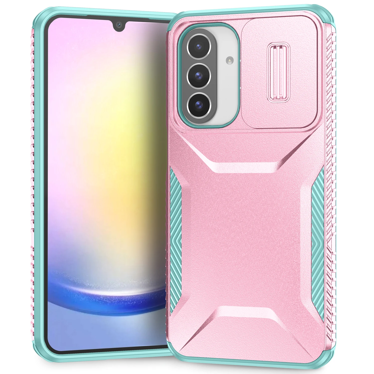 Armor Shockproof Case with Camera Lens Slide Cover