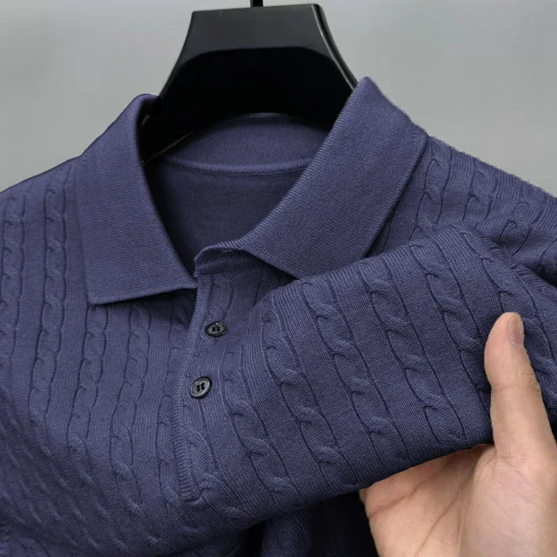 Animal Game Women's V-neck Knitwear Polo Sweaters Cable Button Pullover Sweaters Slim Long Sleeve Solid Pullovers Streetwear