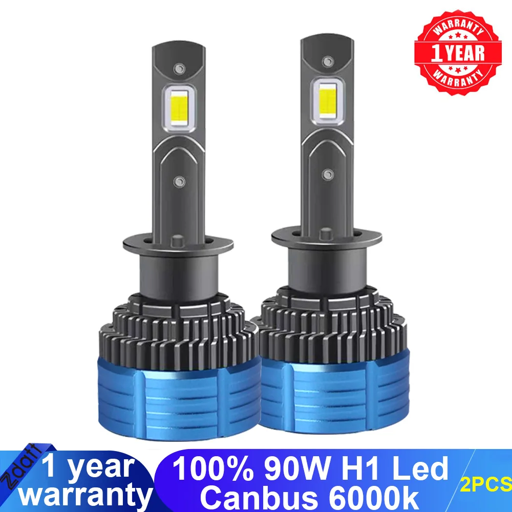 

Zdatt H1 Led Lights For Car 50000LM H7 Led Headlight Bulbs with Fan Canbus H8 H11 9005 HB3 9006 HB4 Led Lamps 6000K 90W 12V