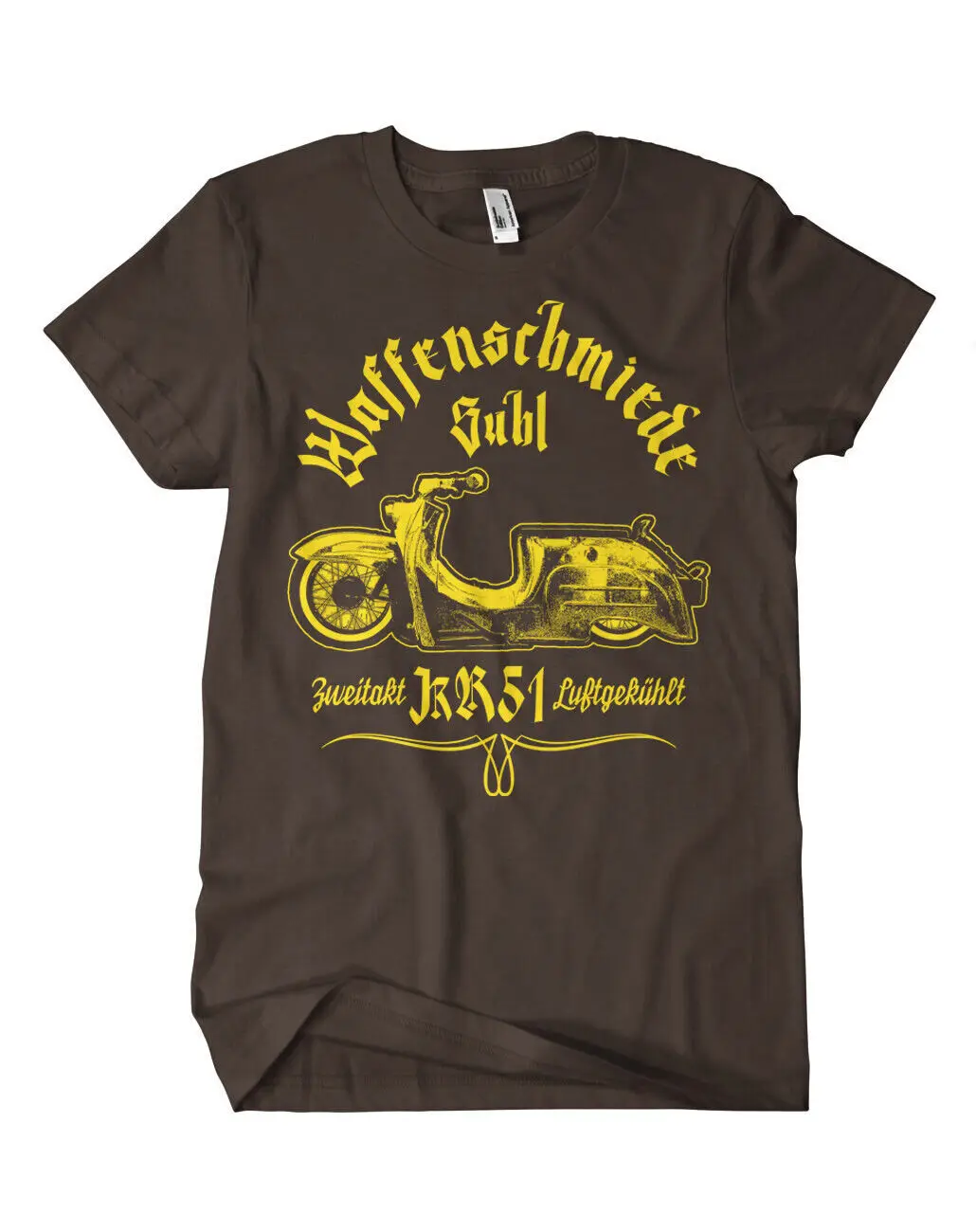 T-Shirt Gunsmith Smelt Brown Yellow Cult S50 Gdr East Cult Rondine Simson If