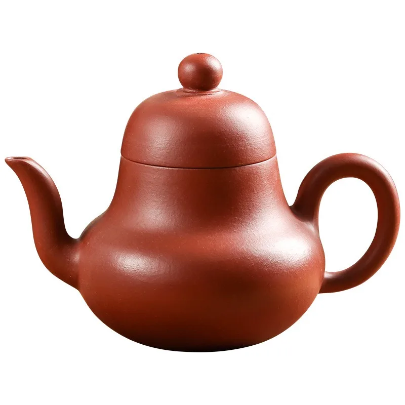 

Chaozhou-Fully Handmade Hand Pulled Pot, Small, Short, Pear, Red Mud, Red Robe, Purple Sand Pot, Can Cut off Water