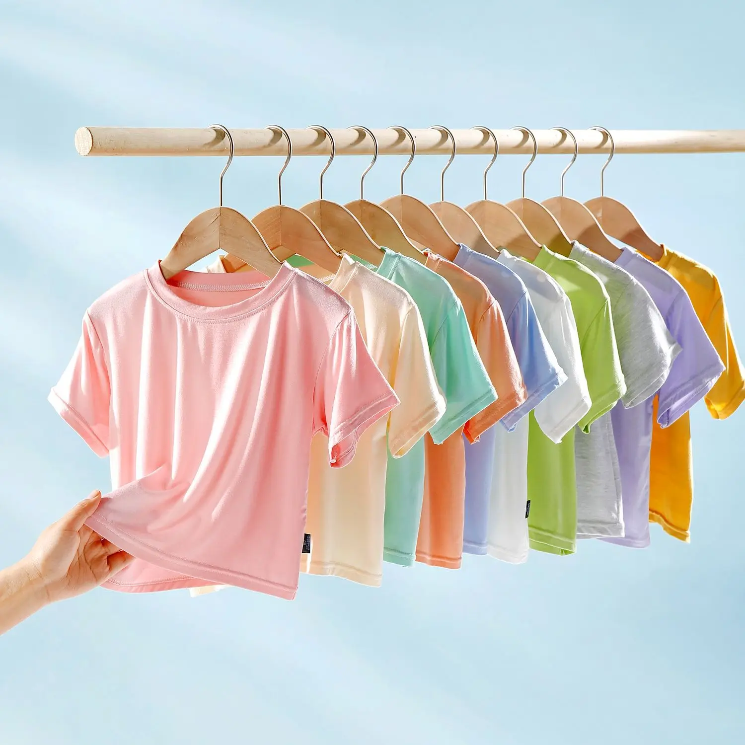 Cotton T Shirt Modal T-shirt Summer Korean Version Baby Girls Boys Tops Kids Clothes T-shirts Casual Fashion Short Sleeve Shirt Thin Infant Tee