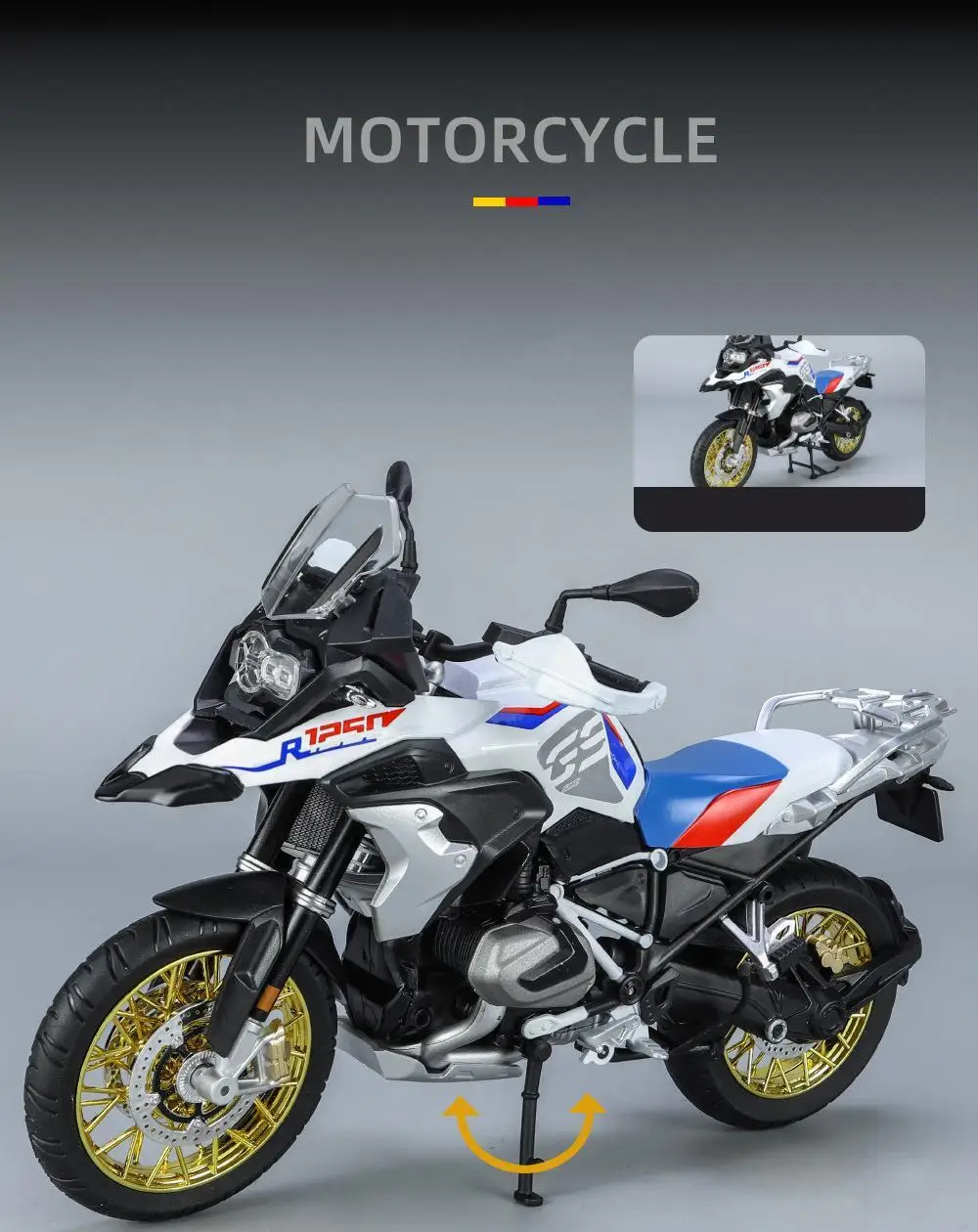 1/9 BMW Motorrad R1250 GS Diecast Model Motosiklet