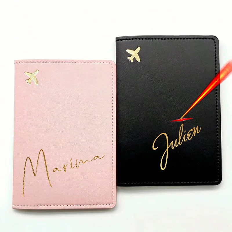 

Обложка для паспорта из искусственной кожи с именем на заказ