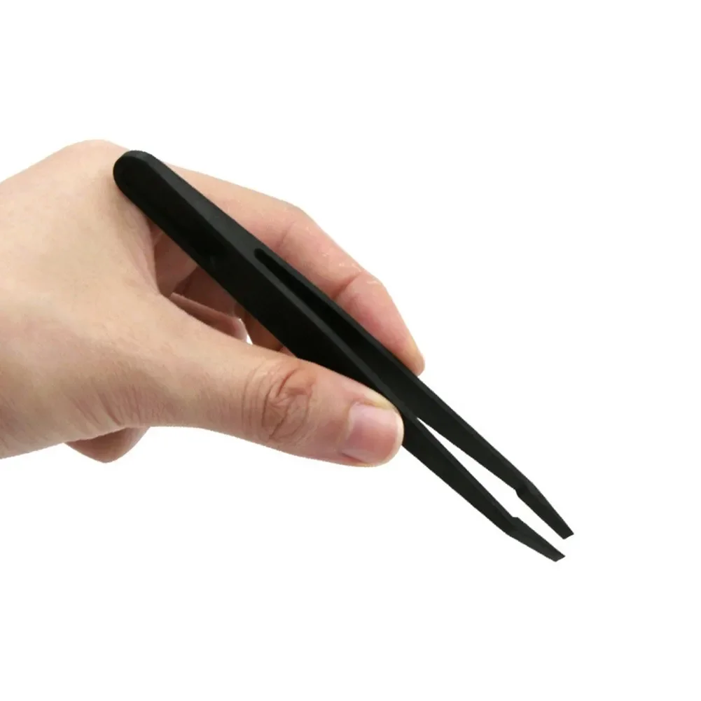 8X Anti-Static Carbon Electronic Tweezers Kit ESD Plastic Forceps PCB Repair Set Anti-static Heat-resist Acid-resist Tweezer