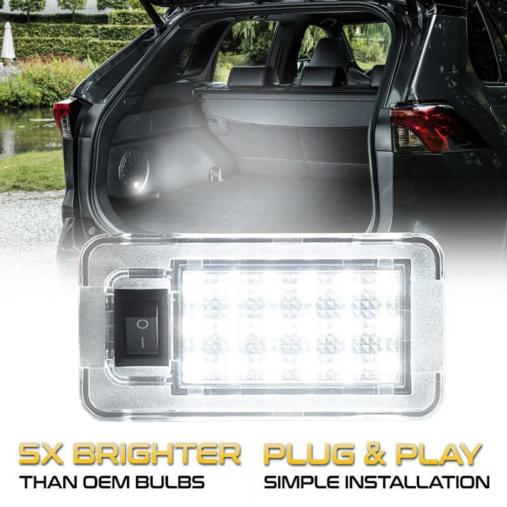 1PC LED 6000K Luggage Trunk Lamp Interior Dome Light Compartment Lamps