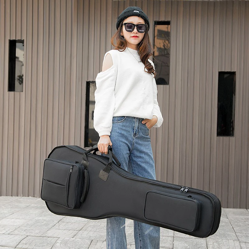 Electric Bass Waterproof Bags Shockproof 16mm Thicken Folk Acoustic Electric Guitar Backpacks guitar bag