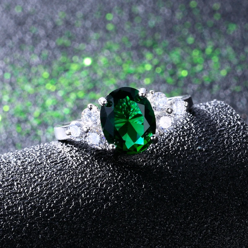Silver Ring Silver Rings Women's Rings Silver Jewelry Ring Oval Cut Zircon Ring Wedding Gifts