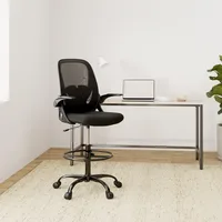Drafting Chair Tall Office Chair with Flip-up Armrests Executive Ergonomic Computer Standing Desk Chair with Lumbar Suppor 1