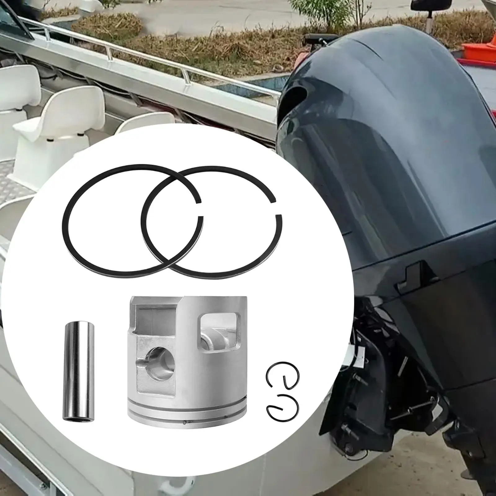 

Piston Ring Set Replacement Assembly Easy Installation Spare Parts Mounting