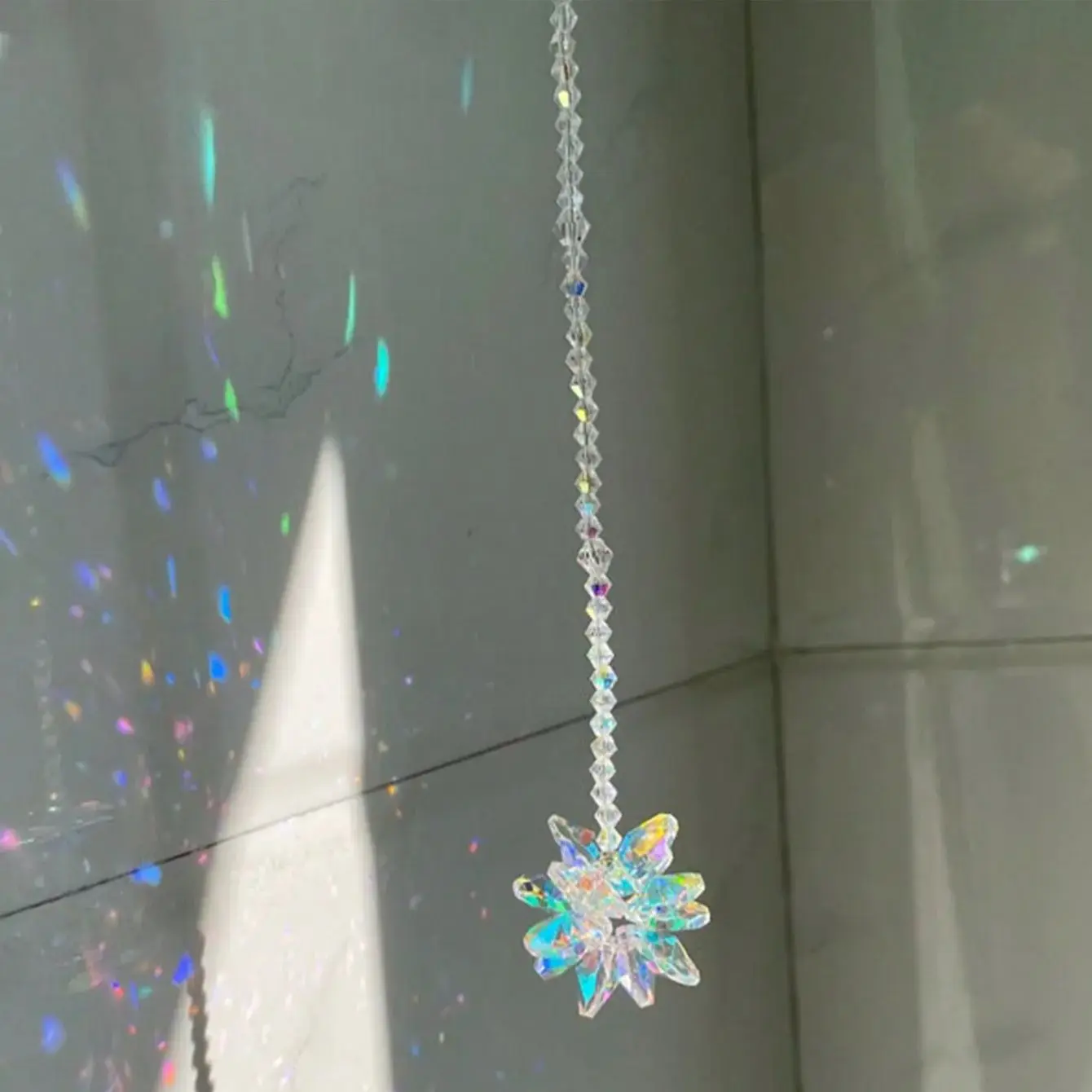 1pc AB Color Suncatcher for Window Hanging Office Rainbow Maker Gift for Her Aurora Crystal Beads