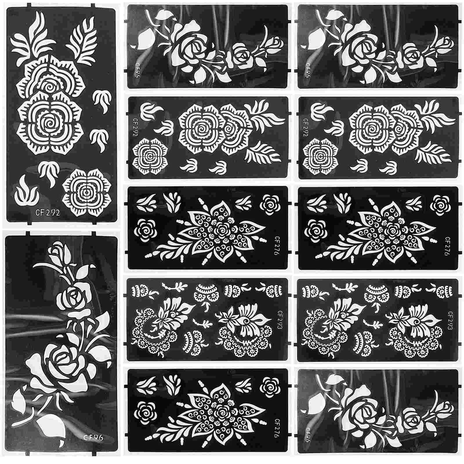 

12 Sheets Tattoo Template Body Tattoos Stencils Herbs Decorative The End of Paper