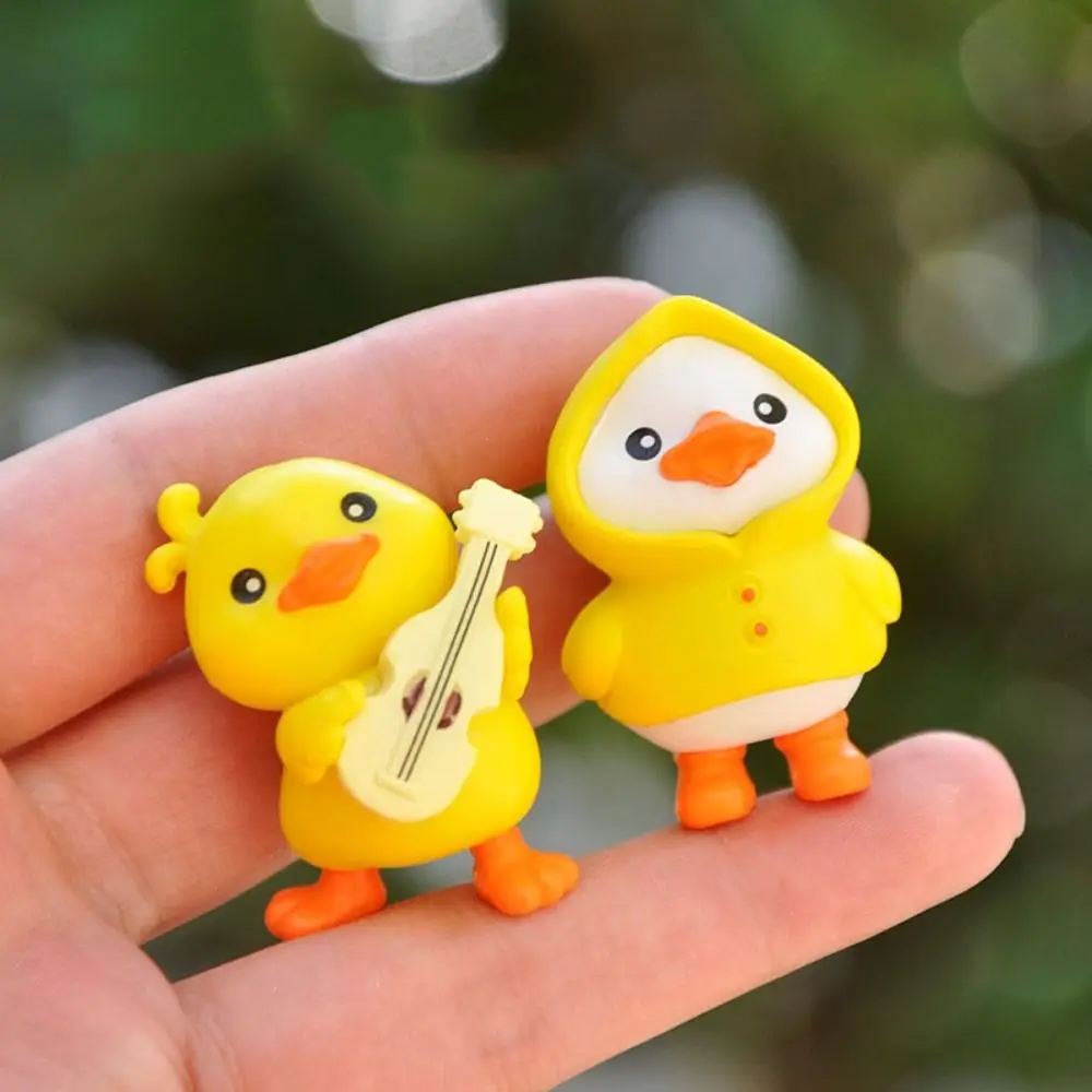 Bakery Ornaments Office Decoration Handmade Models Toy Little Duck Doll Little Yellow Duck Action Figures Pvc Ornaments