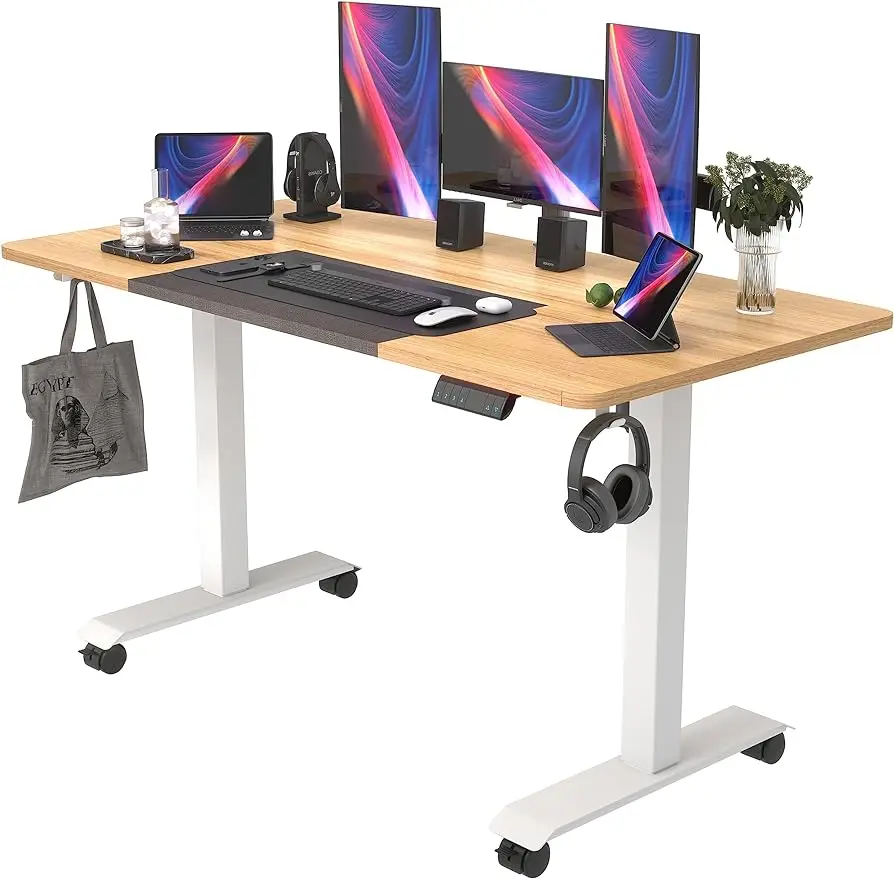 

Monomi-Electric Standing Desk, Height Adjustable Ergonomic Home Office Sit Stand Up Desk with Memory, 55x28 in