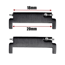 Versatile Watch Strap Adapter Set with Quick Release Pins (Black - 18mm to 20mm)
