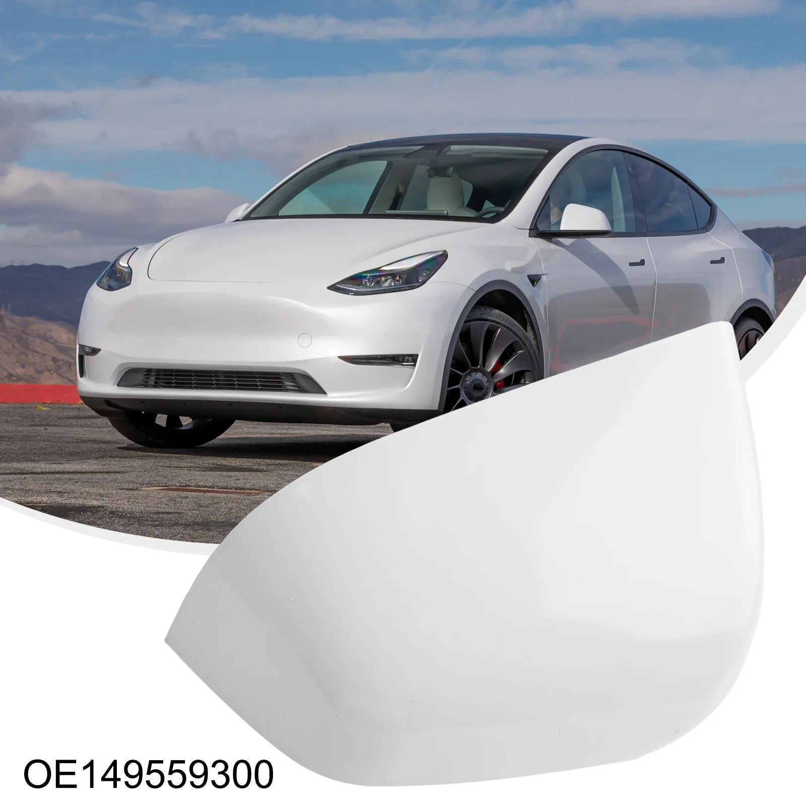 

White Housing Mirror Housing Quality Material Rear View 149559300 185G Design And Easy For TESLA MODEL Y Car New