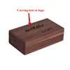 Engrave Text or Logo Walnut Wood Jewelry Box Portable Small Jewelry Box Single Layer Wooden High-end Bracelet Storage Box 5
