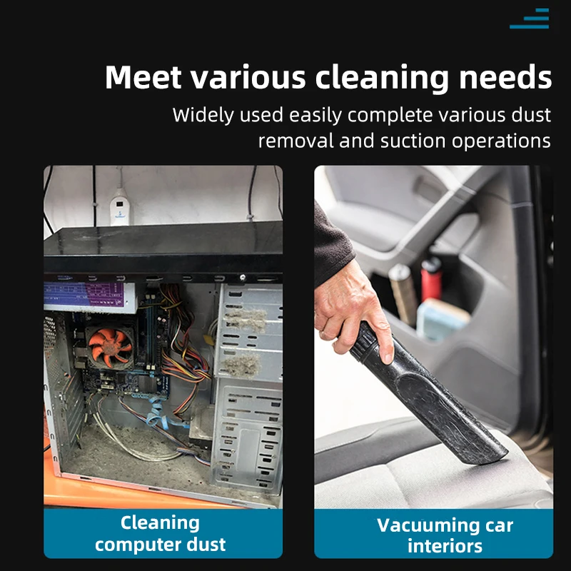21V Air Blower 2-in-1 Blowing & Suction Cordless Lithium Battery Leaf Blower Dust Collector For Pet Hair Car 0-40000RPM 3