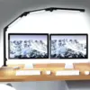 LED Desk Lamp with Clamp Flexible 4 sections Swing Arm Three light sources desk light, 4 Color Modes & 5 Brightness 1