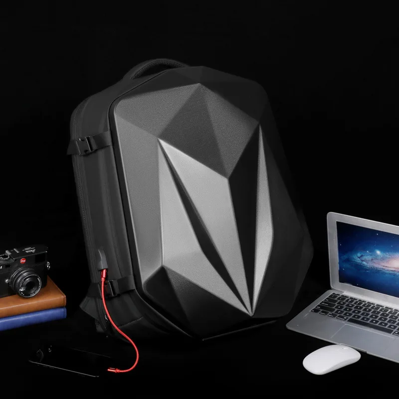 New Waterproof Casual Backpack Large Capacity Laptop Bag ABS Hard Case Usb Backpack for Men Customs Code Lock Business Backpack