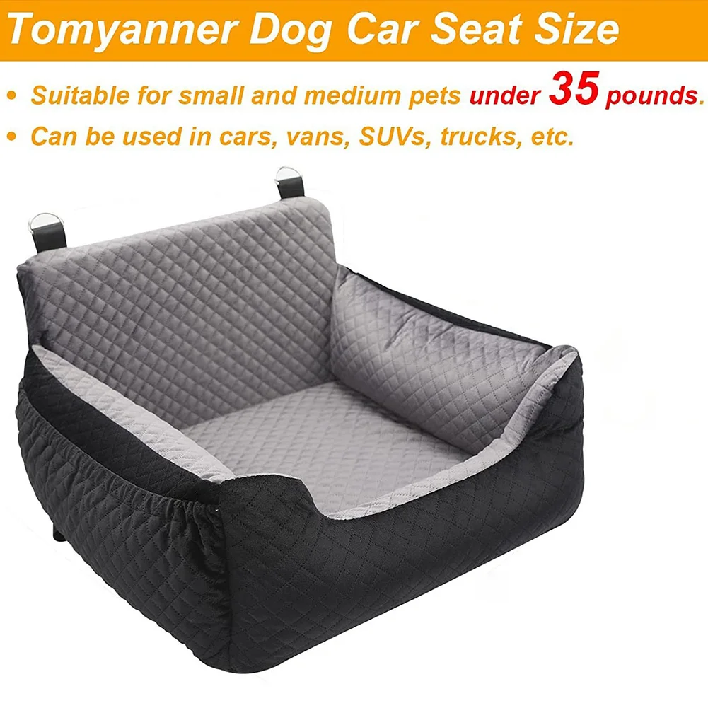 Pet Car Seat for Small Medium Dogs Dog Booster Pet Car Seat Detachable Dog Bed for Back Travel Carrier Bed
