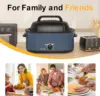 28lb 24-Quart Roaster Oven, Electric Roaster Oven with Viewing Lid, Turkey Roaster with Unique Defrost/Warm Function, La 6