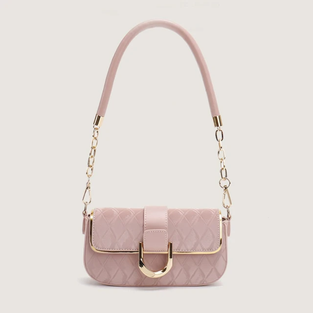 Sweet Pu Leather Women's Shoulder Bag Fashion Design Chain Ladies Underarm Bags Simple Square Female Handbags Crossbody Bag