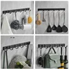 1pc Aluminum Wall Mounted Coat Hook, Wall Hanging Row Hook, Punching/Adhesive Storage Rack Hook  Towel Rack，Coat rack，Organizer 5