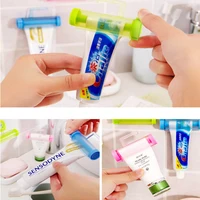 Dental Cream Bathroom Accessories Manual Syringe Gun Dispenser Rolling Squeezer Toothpaste Dispenser Tube Sucker Holder 6