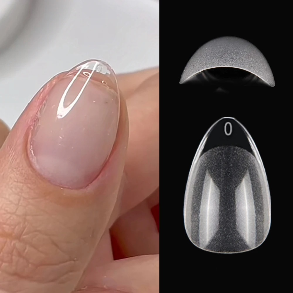 120pcs XXS Super Short Almond Full Cover Sculpted Nails 1