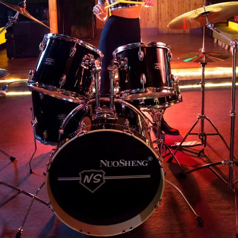 

Adult and Children Jazz 5 Drum 4 Cymbal Beginner's Introductory Practice Drum Professional Performance 드럼세트성인용 Drum Set