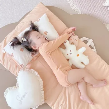 Materassi da letto per neonati con animali ricamati simpatici cartoni animati Materassi portatili in morbido cotone Nuovo materasso per bambini alla moda coreana per culla