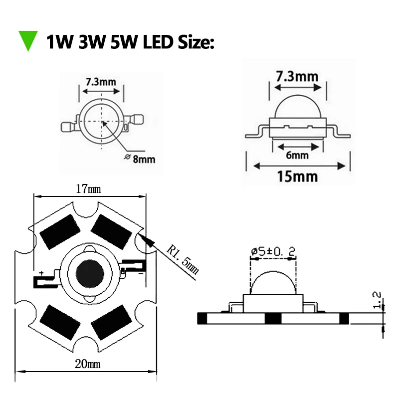 led lamp led lamp beads led chip led lamp bulb 10pcs high power LED COB chip 1W 3W 5W warm cool white red blue green yellow full spectrum 660nm 440nm grow light aquarium lamps