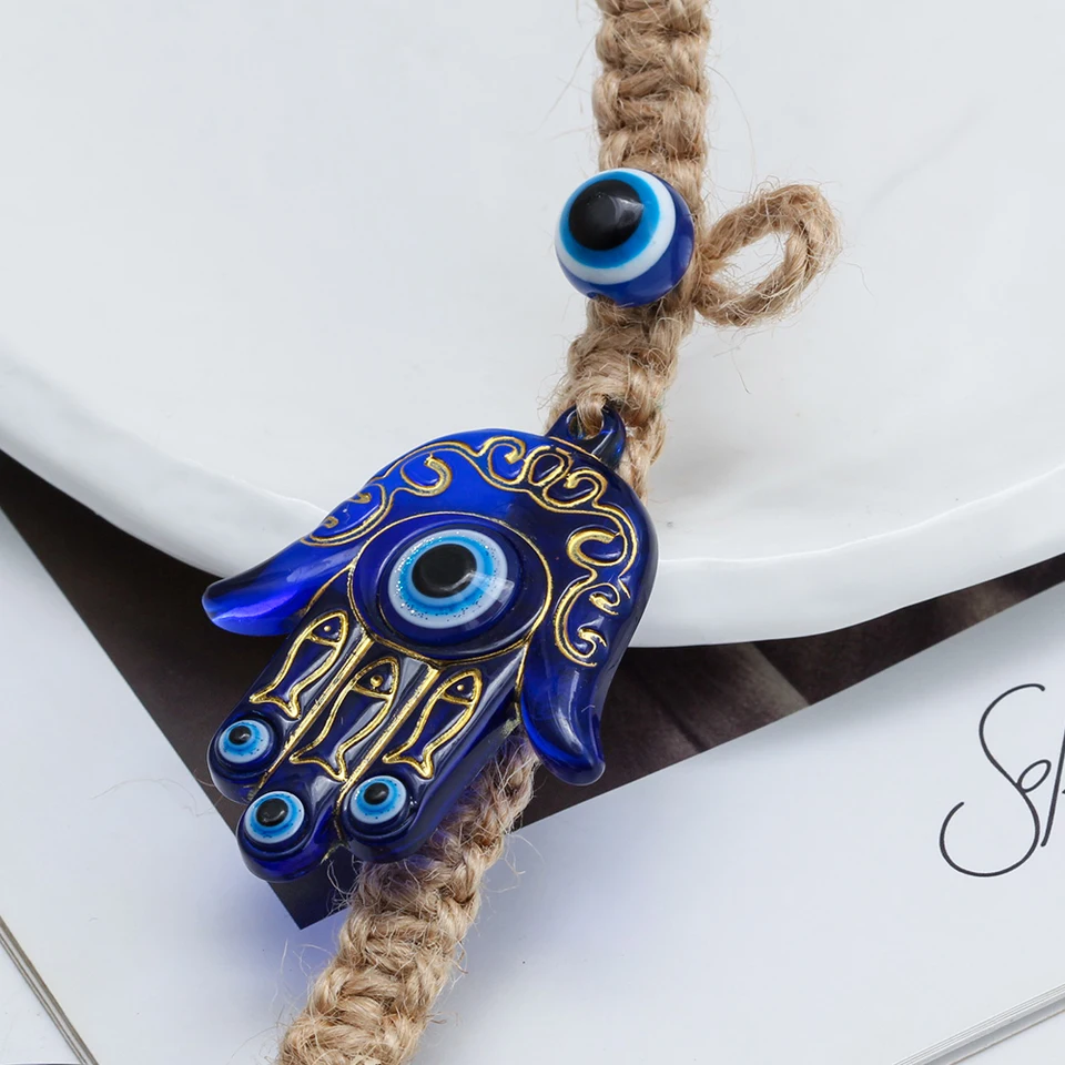 5CM Occhio Turco, Evil Eye Wall Hanging Decorazione da Parete, Amuleto da Parete con Occhio Blu Turco, Malocchio Auto Decorazione da Parete, Portafortuna per la Casa, Good Luck Ornament