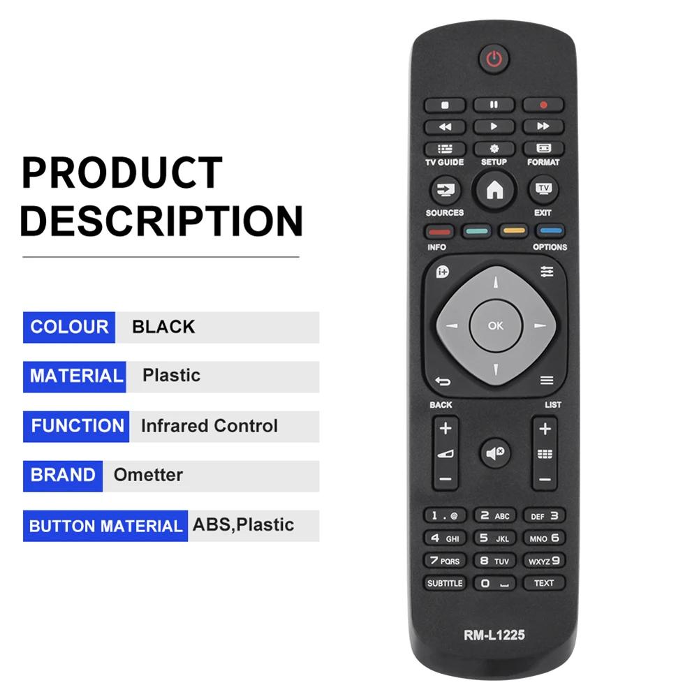 RM-L1225 Philips TV Remote Control 398GR8BD1NEPHH 47PFH4109/88 32PHH4009 40PFH4009 50PFH4009 tv remote control